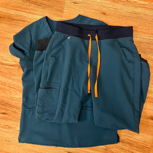 Figs Pants - Alps Blue FIGS set.